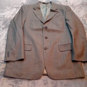 Jos A Bank Worsted Wool Blazer Mens Size 42 Regular Brown Sports Jacket Coat